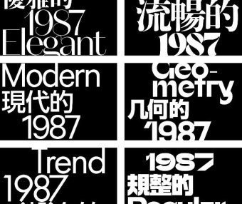 酸性时尚逆反差无衬线潮流英中文LOGO字体安装包20款