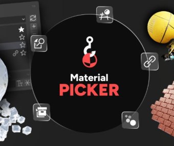 Blender视窗材质拾取查找编辑插件 Material Picker V1.3.2