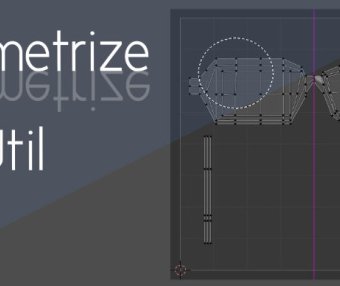 Blender UV贴图对称编辑3D模型插件 Symmetrize Uv Util 1.5.0