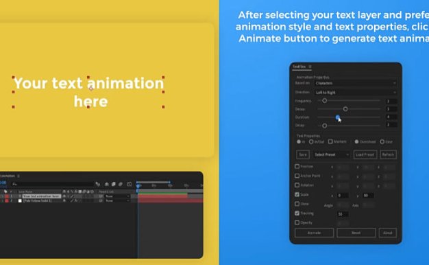 AE文字标题缓入缓出弹性文本动画脚本 TextFlex v1.0附使用教程
