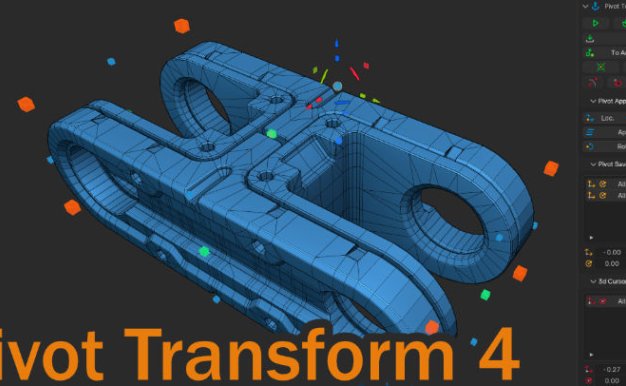 Blender模型中心点位置移动旋转插件 Pivot Transform V4.2.0