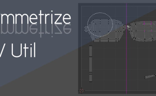 Blender UV贴图对称编辑3D模型插件 Symmetrize Uv Util 1.5.0