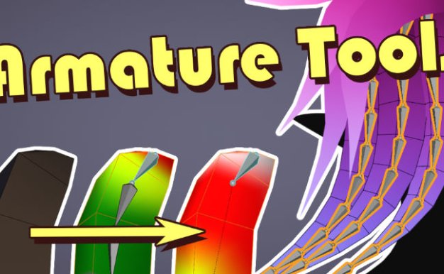 Blender骨骼权重生成编辑插件 Armature Tools V5.2.3