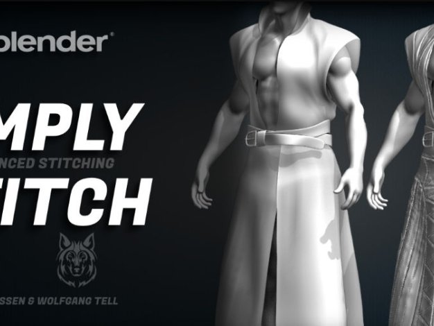 Blender针痕精细缝线插件 Simply Stitch V1.2