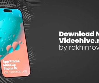 AE高级时尚iPhone手机应用动画展示片头模板 App Promo Mockup Phone 16