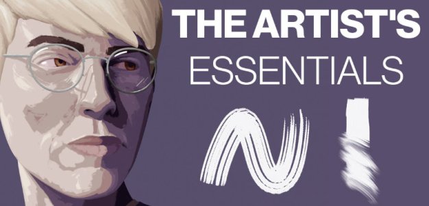 Blender艺术木炭水彩墨水笔刷资产预设 The Artist’s Essentials – Texture Paint Brushes