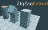 Blender锯齿状挤出管道台阶肋状图案抽象效果插件 Zigzag Extrude V1.4.4