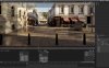 Blender欧式商业步行街街道咖啡店鲜花店场景渲染工程文件带贴图