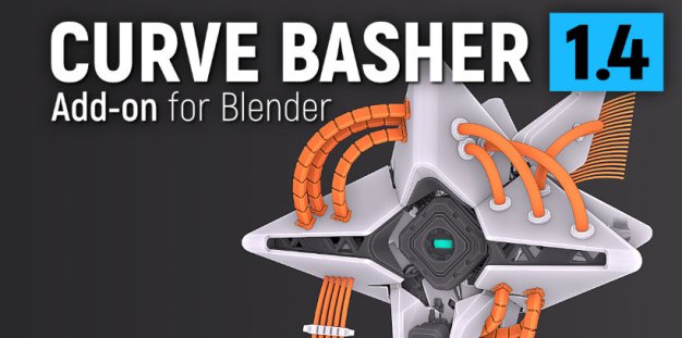 Blender快速创建3D电缆曲线生成插件 Curve Basher v1.4附使用教程