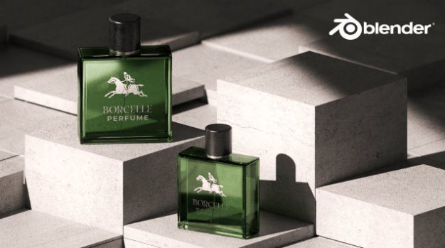 Blender美妆香水产品展示场景资产工程模型 Blender Perfume Composition