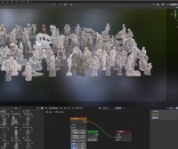 Blender/C4D古希腊罗马雕像雕塑3D模型素材带材质贴图94个