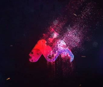 PR能量描边粒子消散片头Logo动画预设 Elegant Particles Logotype Animation