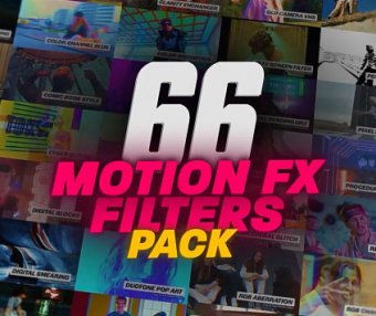 AE视频特效滤镜叠加转场动画模板66组 Motion Effect Filters Pack For After Effects
