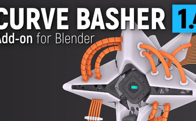 Blender快速创建3D电缆曲线生成插件 Curve Basher v1.4附使用教程