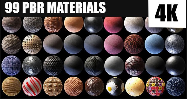 99组4K PBR贴图材质真实质感素材 99 Pbr Materials Vol.01