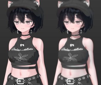 Blender卡通女性角色材质骨骼3D模型 Anime Character Basemesh v11.2