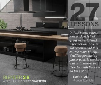 Blender室内场景材质灯光渲染教程 Definitely Eevee: Definitive Interiors
