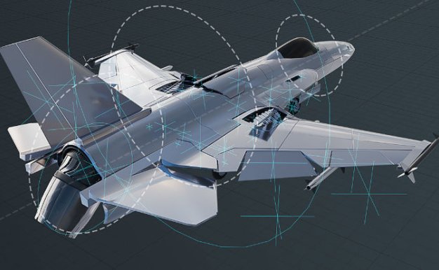 Blender战斗机3D模型绑定动画教程 CGCookie – Mechanical Rigging of a Fighter Jet in Blender