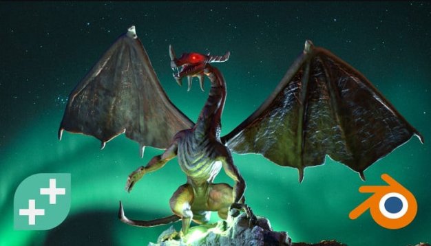 Blender恶龙雕刻3D建模绑定教程 Udemy – Blender 3D Sculpting – Model A Dragon From Scratch