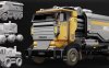 Blender/C4D卡车货车装甲车汽车白模3D模型建模设计素材4款