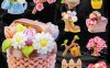 Blender卡通露营野餐花篮绿植花盆花朵装饰3D模型素材文件