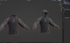 Blender现代战术夹克冲锋衣3D游戏模型素材衣服建模文件
