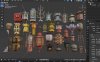 Blender/C4D中式传统花灯笼复古宫灯吊灯灯饰3D模型素材28款