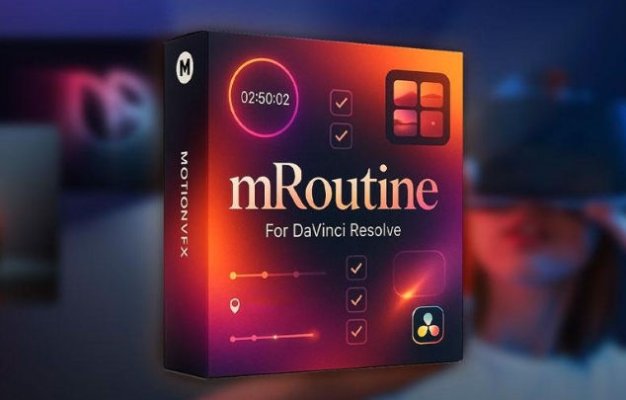 达芬奇杂志风格挂件字幕文字标题转场预设插件20组 MotionVFX – mRoutine DVR